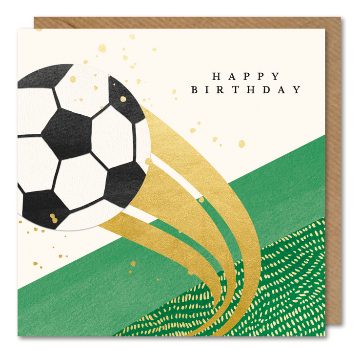 Football Gold Foil Birthday Card