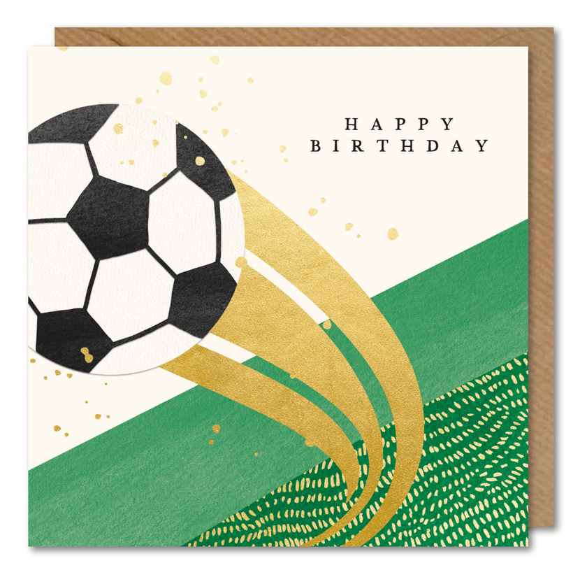 Football Gold Foil Birthday Card