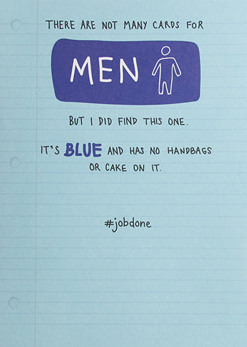 Blue  For Men Birthday Card