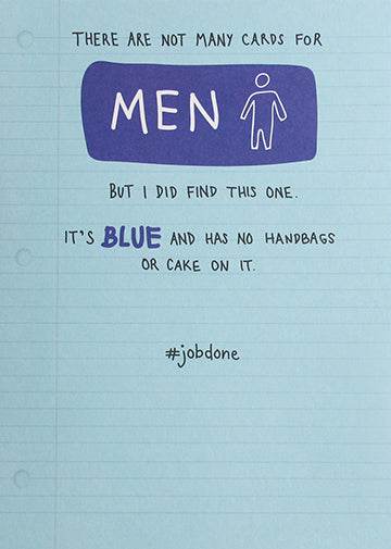 Blue For Men Birthday Card - House of Cards