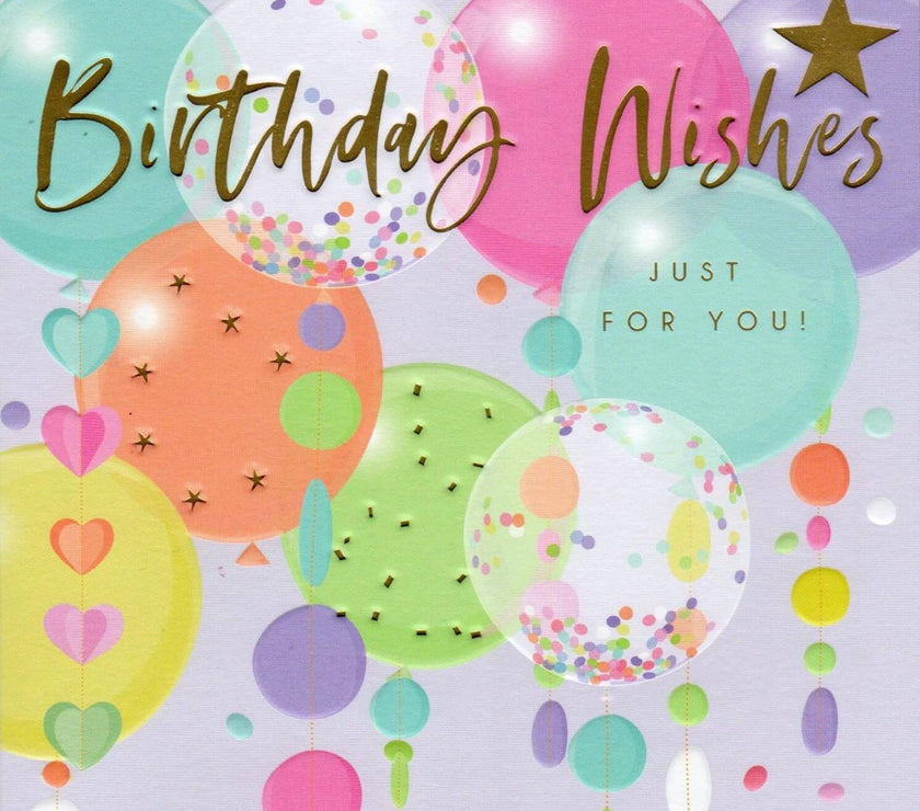 Confetti Balloons Birthday Card