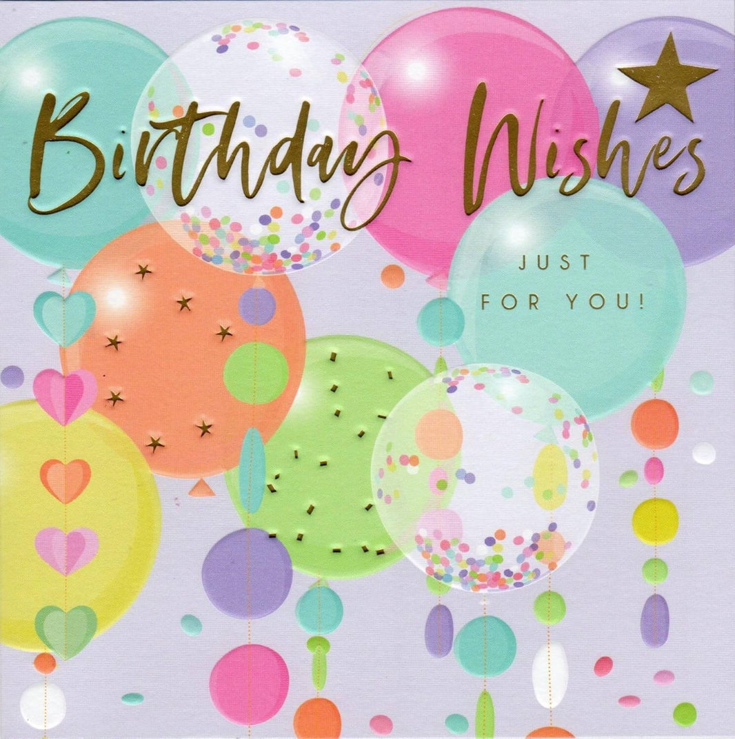 Confetti Balloons Birthday Card