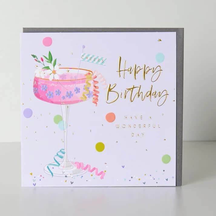 Cocktail Birthday Card - House of Cards