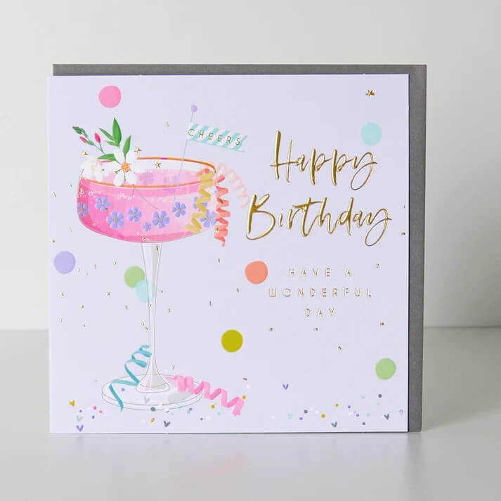 Cocktail Birthday Card
