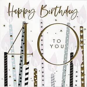 40th Forty Candles Birthday Card - House of Cards