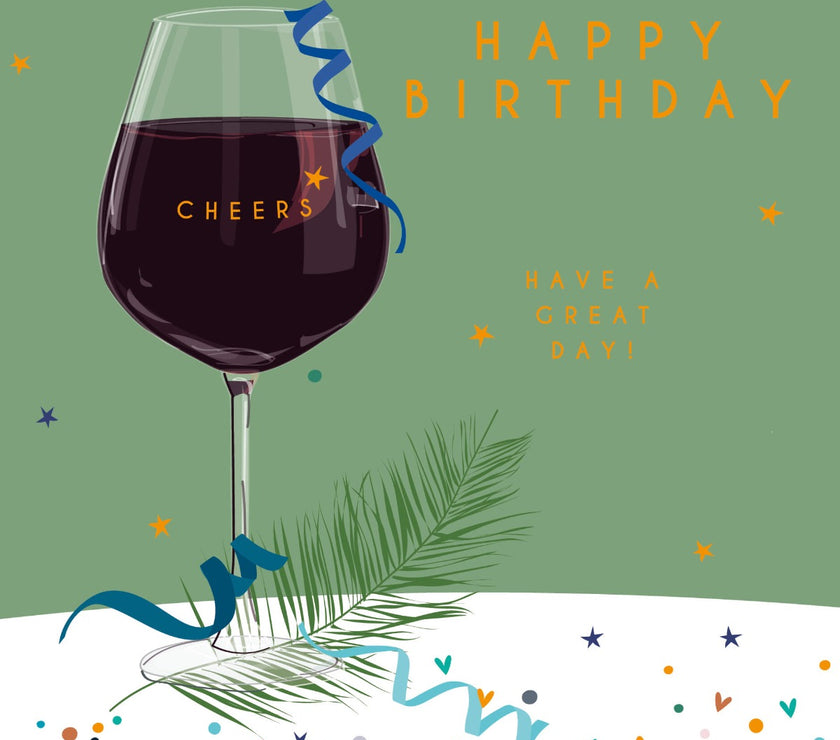 Wine Birthday Card