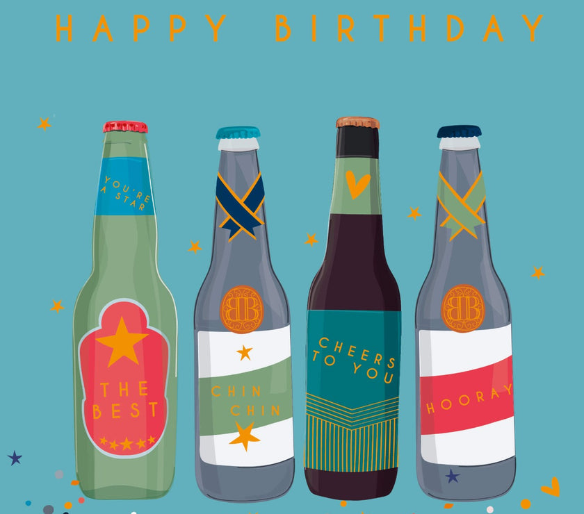 Bottles Beer Birthday Card
