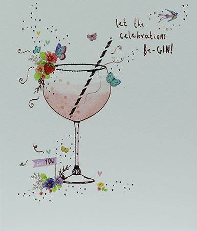 Celebrations Be-Gin Birthday Card - House of Cards