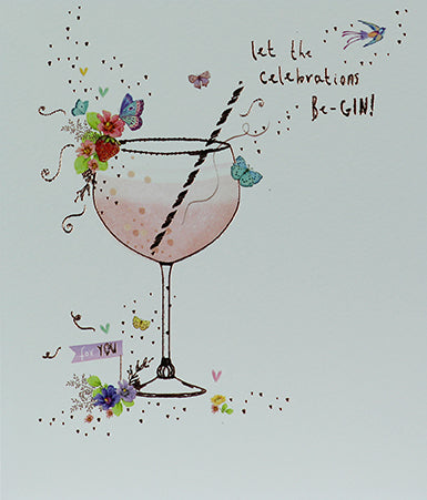 Celebrations Be-Gin Birthday Card