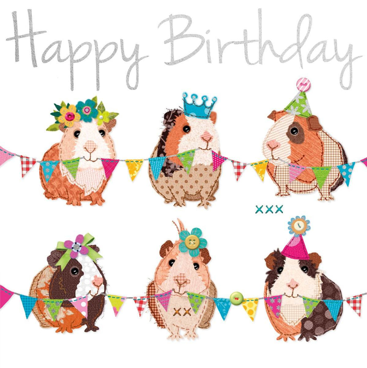 Guinea Pig Party Happy Birthday Card - House of Cards