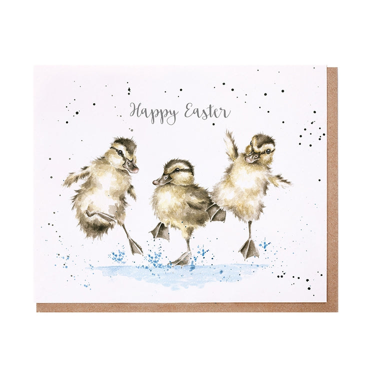 Ducklings Quacking Easter Card
