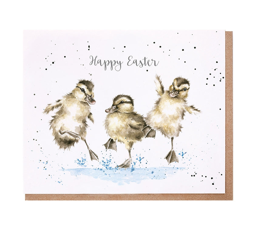 Ducklings Quacking Easter Card