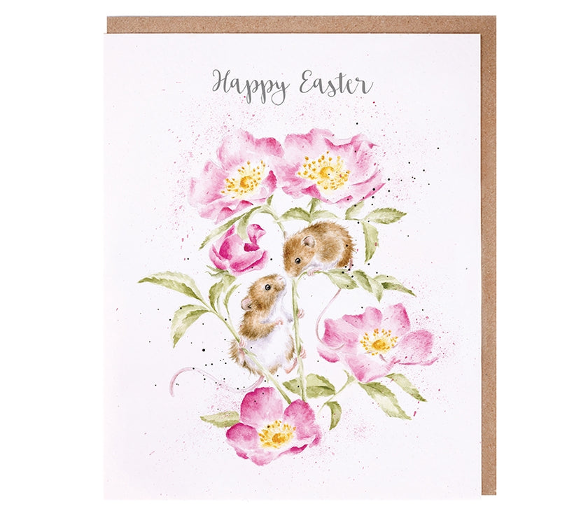 Field Mice Happy Easter Card
