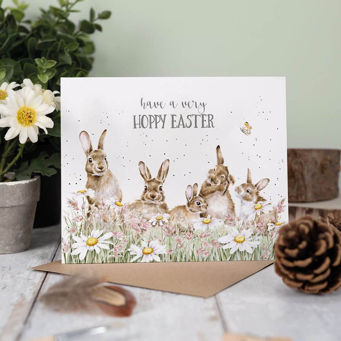 Hoppy Easter Bunnies Easter Card - House of Cards