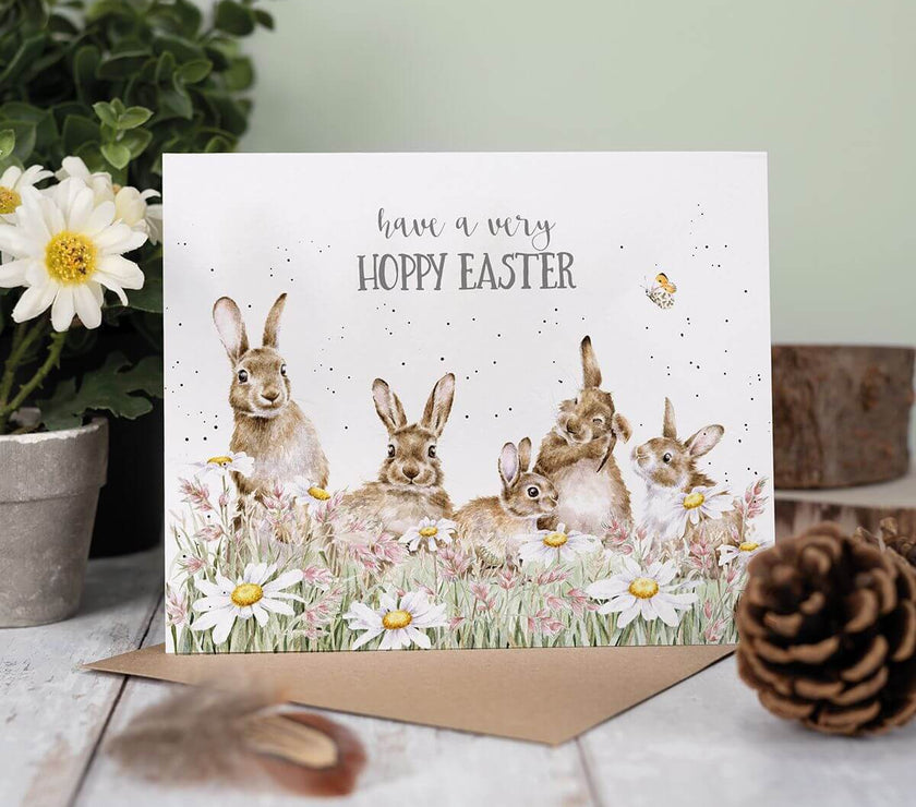 Hoppy Easter Bunnies Easter Card