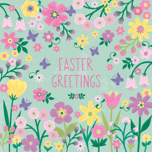 Floral Easter Greetings Cards