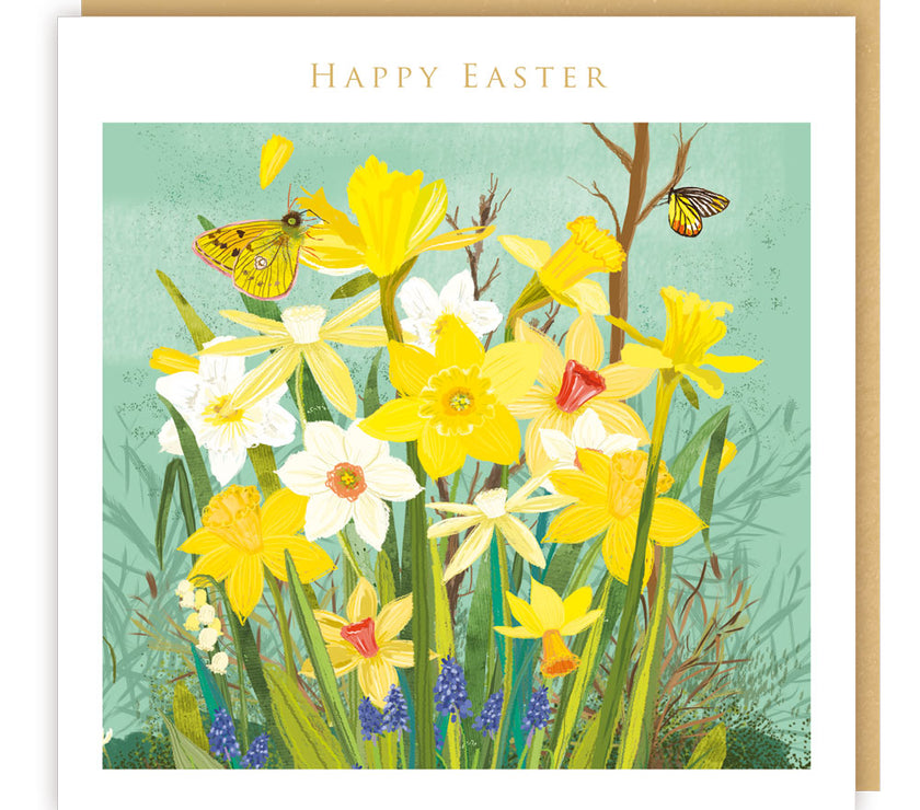 Butterflies and Daffodils Easter Cards