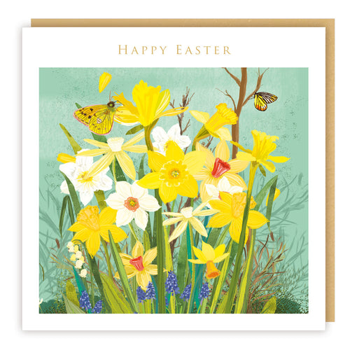 Butterflies and Daffodils Easter Cards