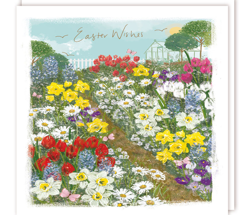 Butterflies in Garden Easter Cards