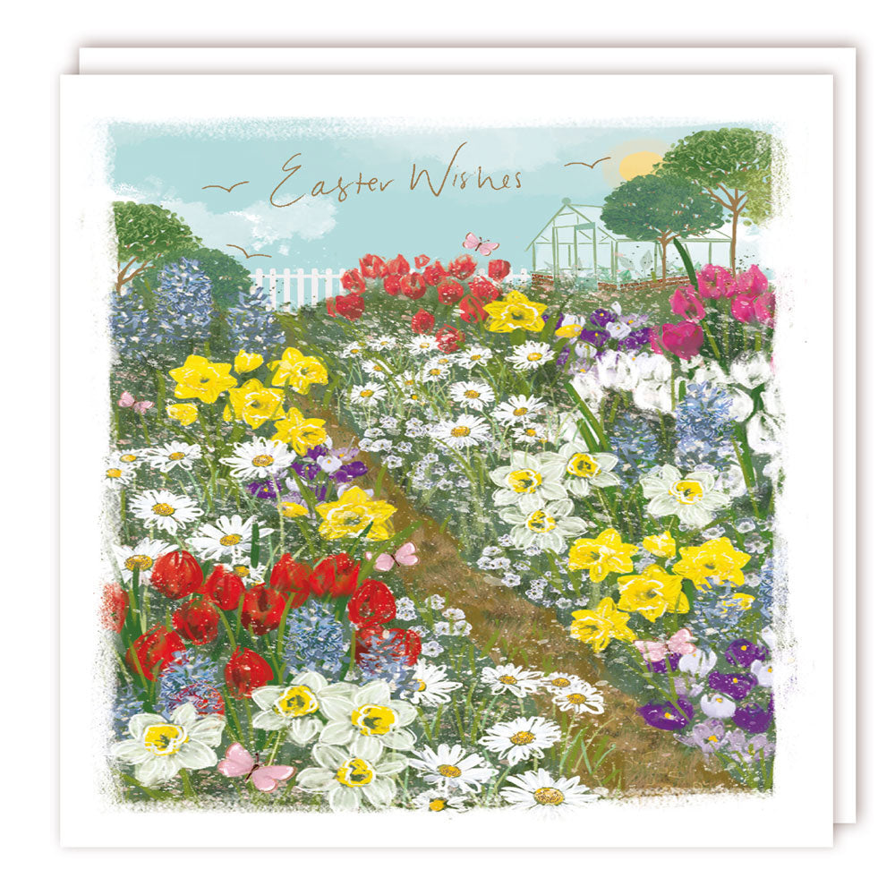 Butterflies in Garden Easter Cards