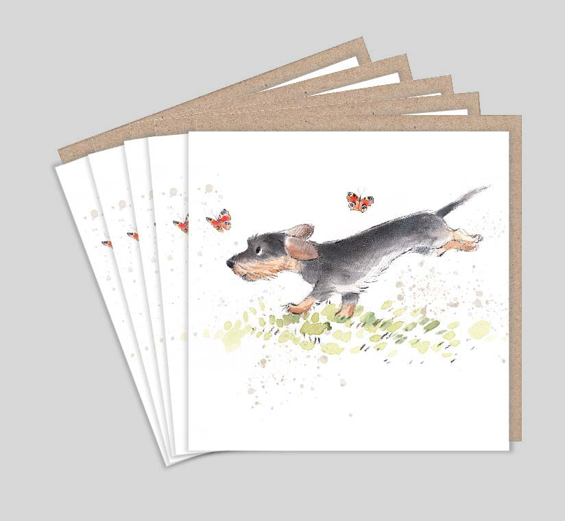 Dog and Butterfly Barking Notelets