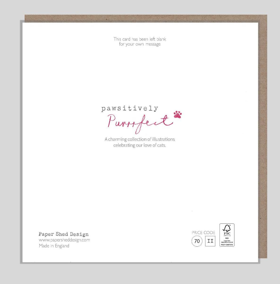 Black Cat and Butterflies Birthday Card - House of Cards