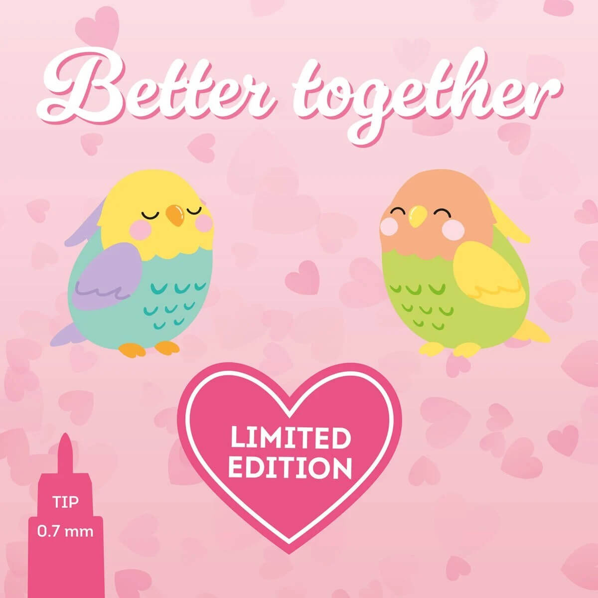 Set of 2 Erasble Valentines Pens