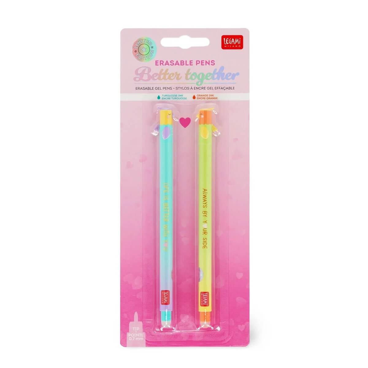 Set of 2 Erasble Valentines Pens