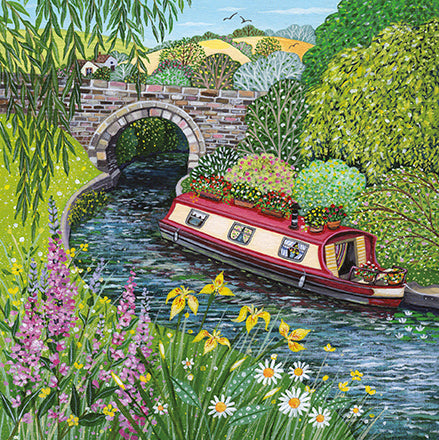 Noble Narrowboat Greeting Card