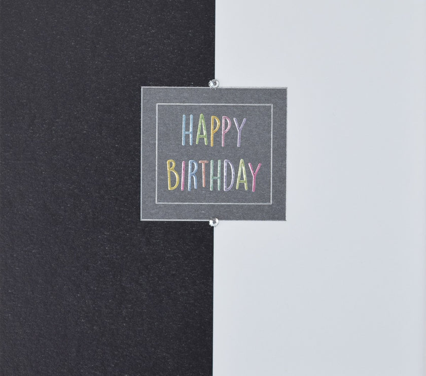 Hey Fresco Black and White Birthday Card