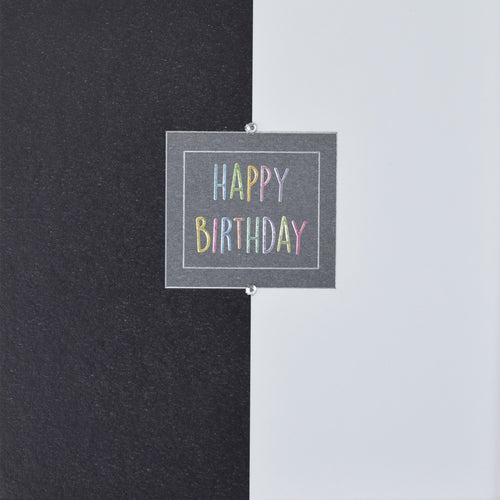 Hey Fresco Black and White Birthday Card