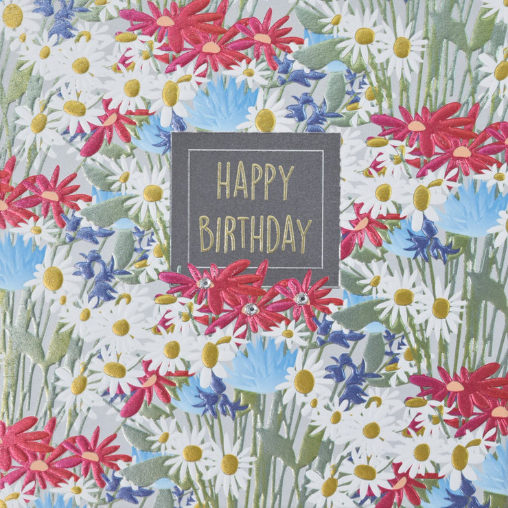 Hey Fresco Flowers Birthday Card