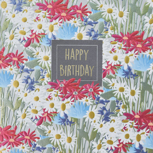 Hey Fresco Flowers Birthday Card