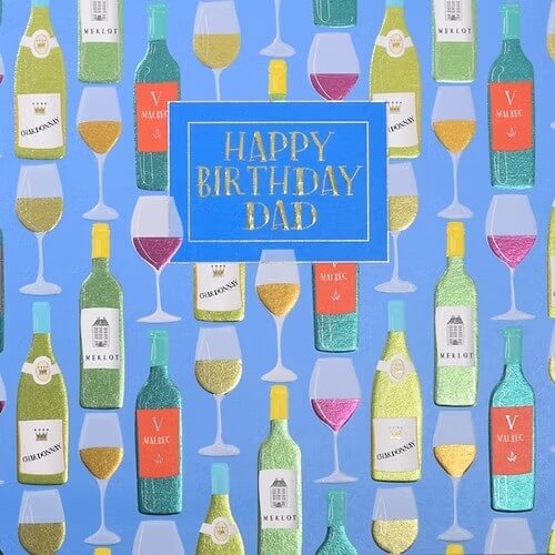 Dad Wine Birthday Card
