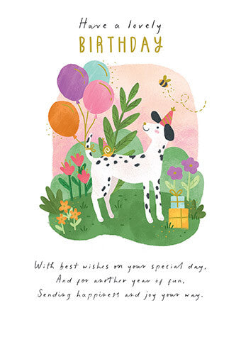 Fable Dalmatian Birthday Card