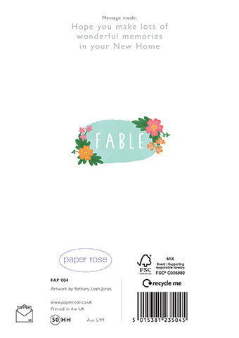 New Home Fable Card