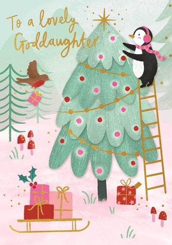 Goddaughter Christmas Card - House of Cards