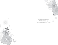 Illustrated 80th Floral Birthday Card