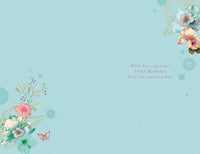 100th Floral Birthday Card - House of Cards