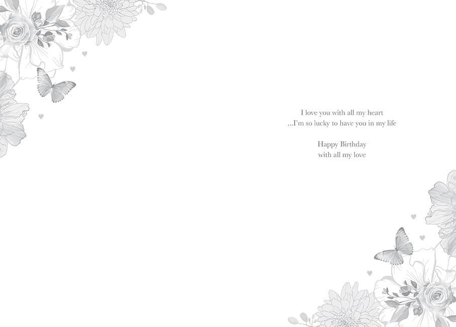 Wife Heart Birthday Card - House of Cards