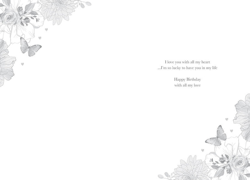 Wife Heart Birthday Card