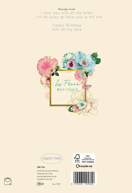 Wife Heart Birthday Card - House of Cards