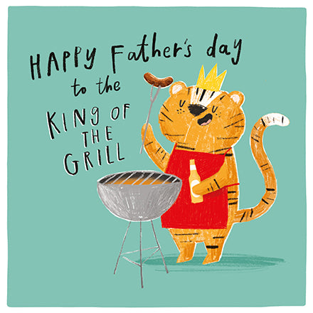 King of the Grill Happy Father's Card