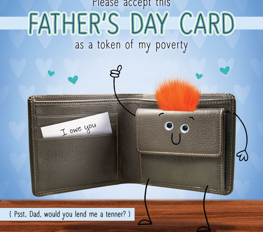 Fluff Wallet Fathers Day Card