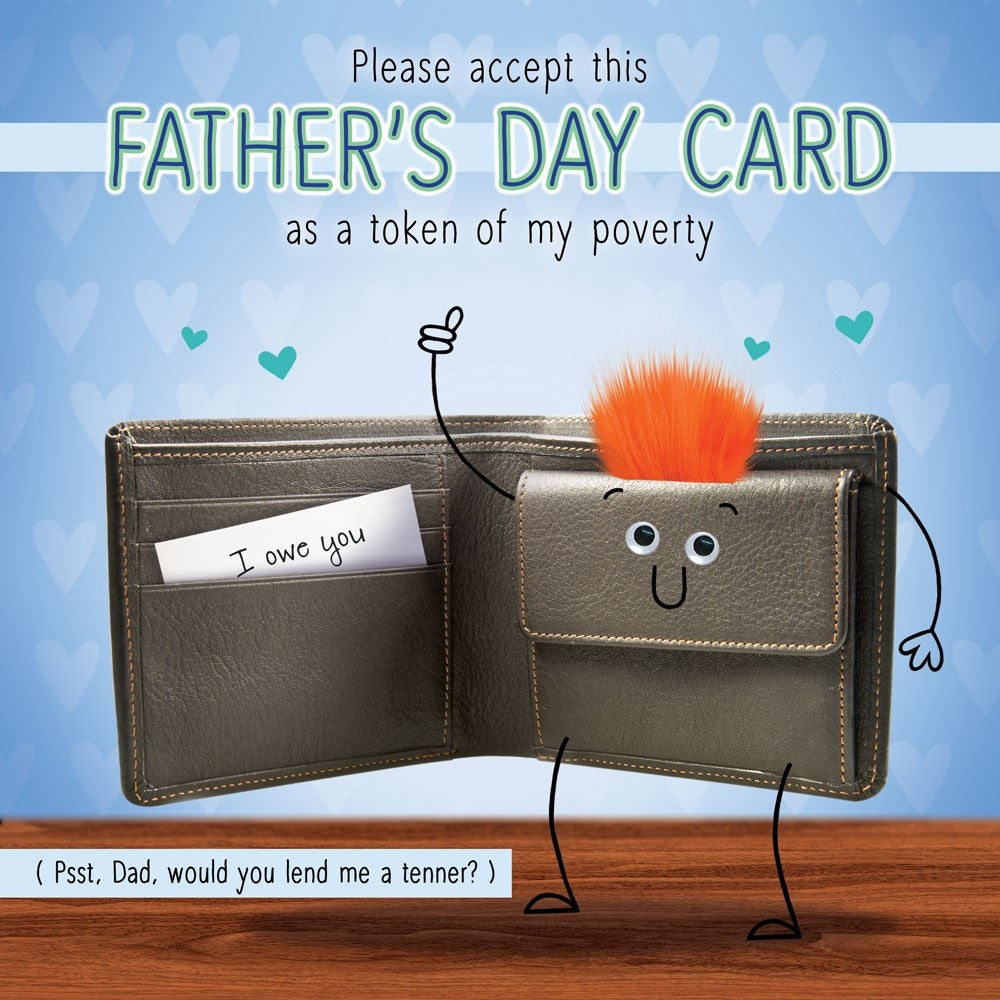 Fluff Wallet Fathers Day Card