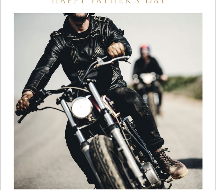 Motorcycle Happy Fathers Day Card