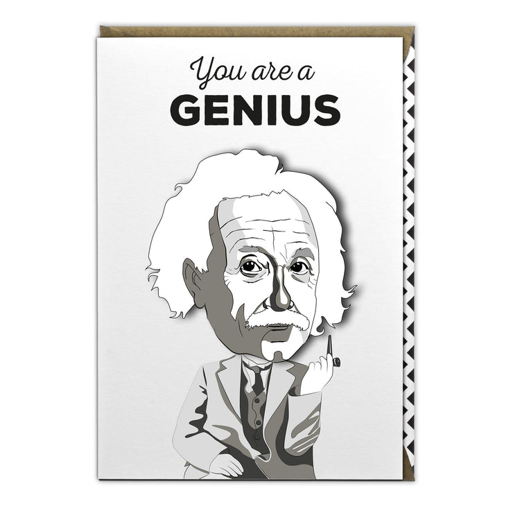 Einstein Genius Graduation Card