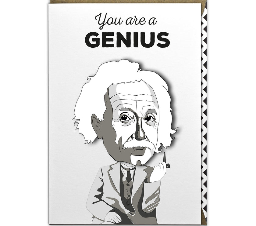 Einstein Genius Graduation Card
