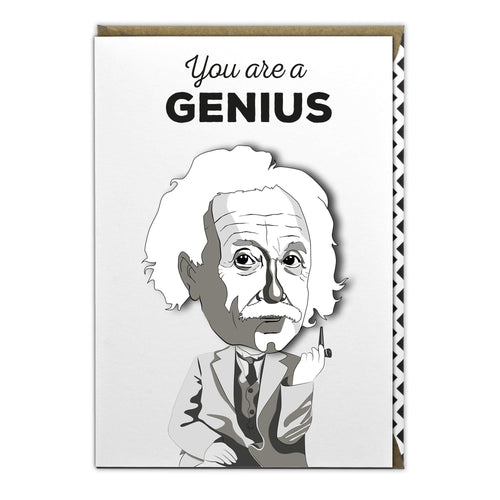 Einstein Genius Graduation Card