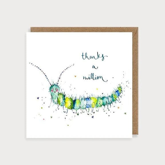 Caterpillar Thanks a Million Greeting Card